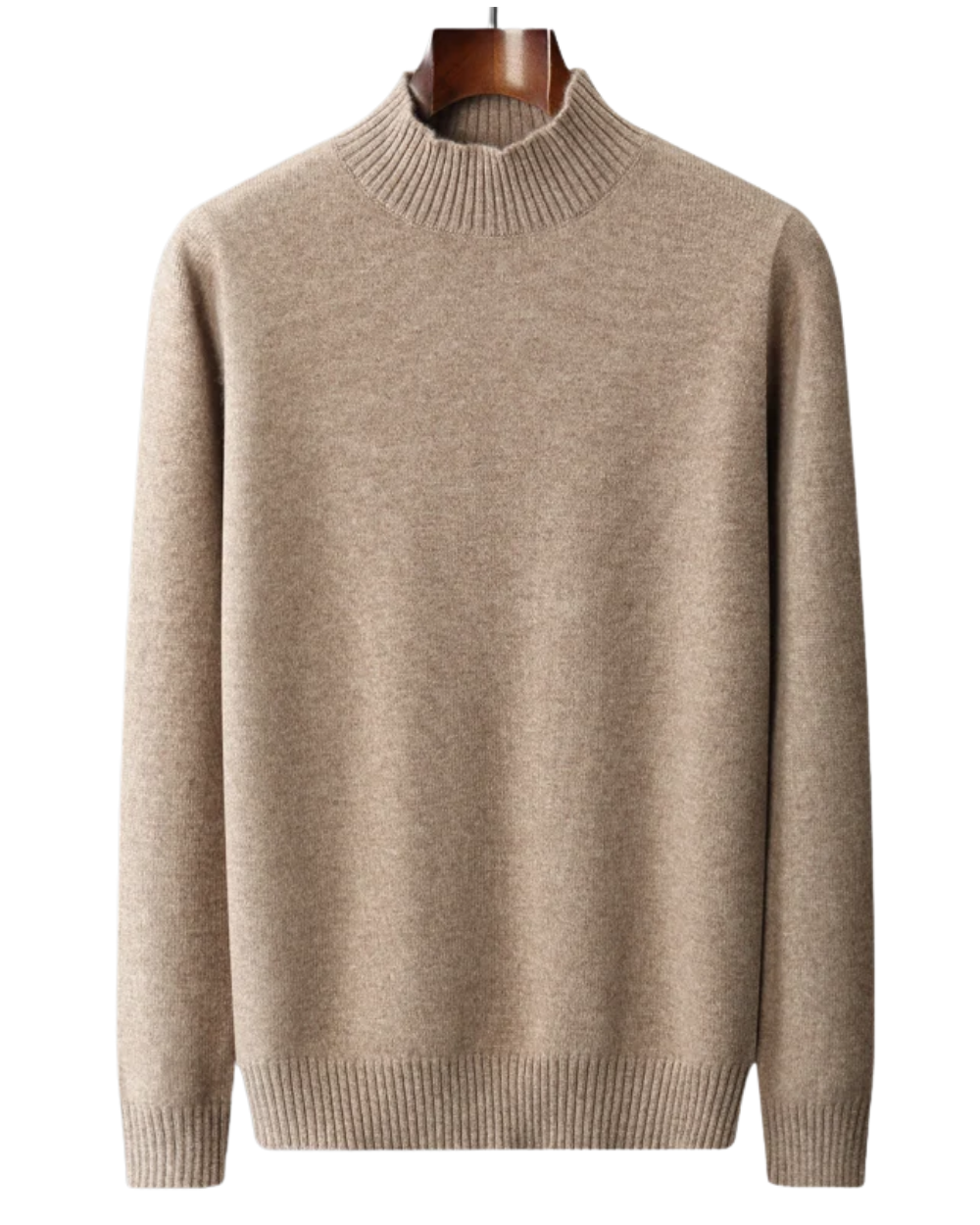 Elegant High Collar Merino Wool Turtleneck