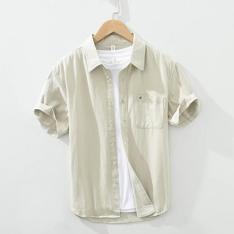 Camisa de algodão de manga curta