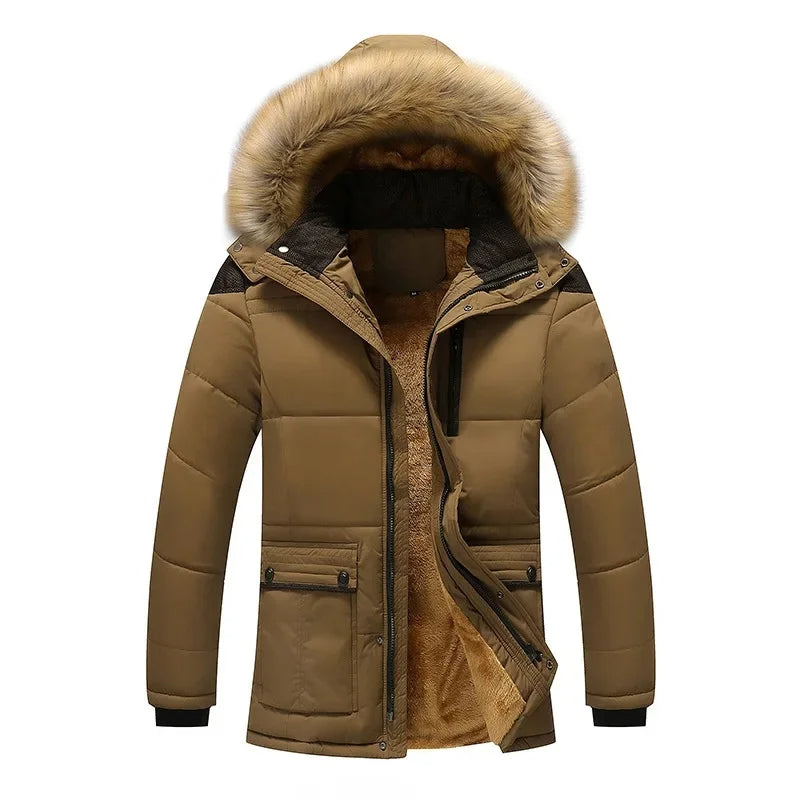 Casaco de inverno elegante em velo acolchoado