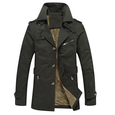 Casaco-trench elegante e acolchoado
