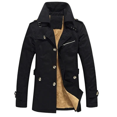 Casaco-trench elegante e acolchoado