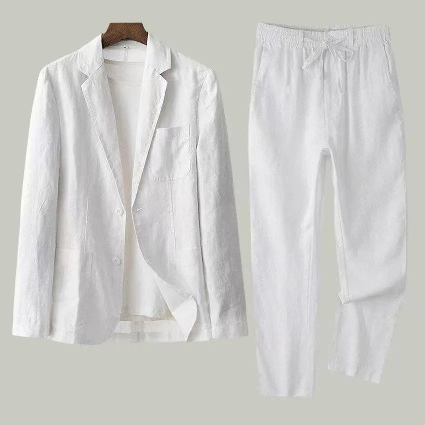 Conjunto de roupa de cama de linho para uso casual