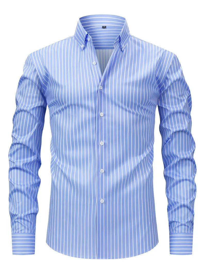 Camisa elegante às riscas