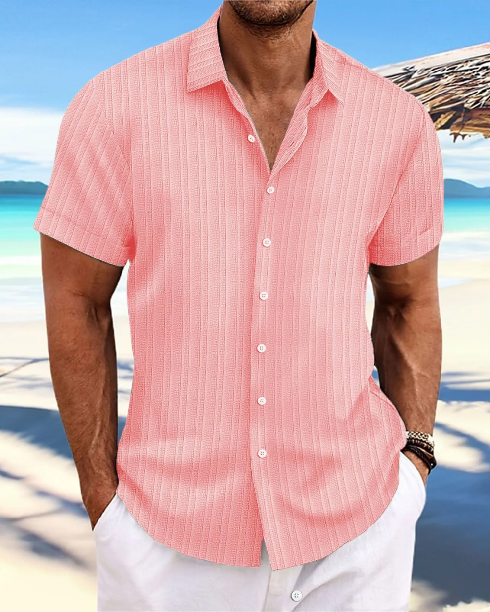 Camisa casual de manga curta