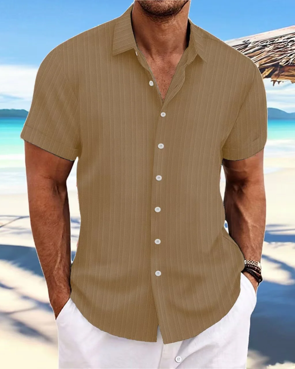 Camisa casual de manga curta