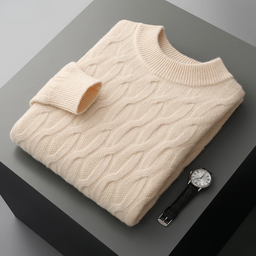 Elegant Pattern Cashmere Sweater