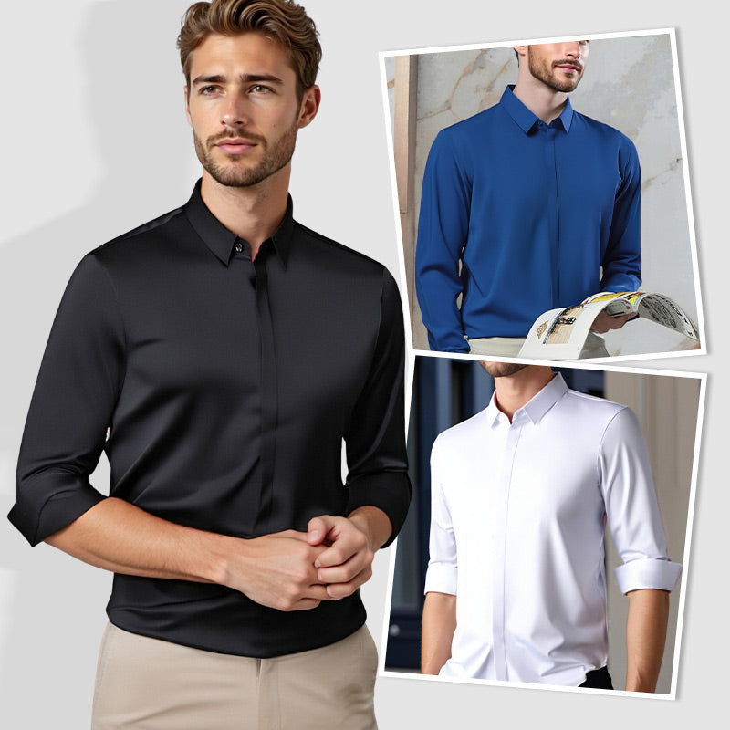 Camisa elástica que não fica com rugas