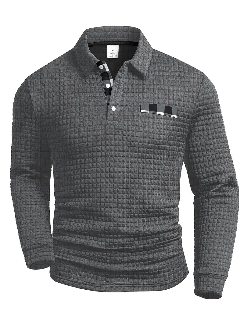 Ribbed Polo Sweater