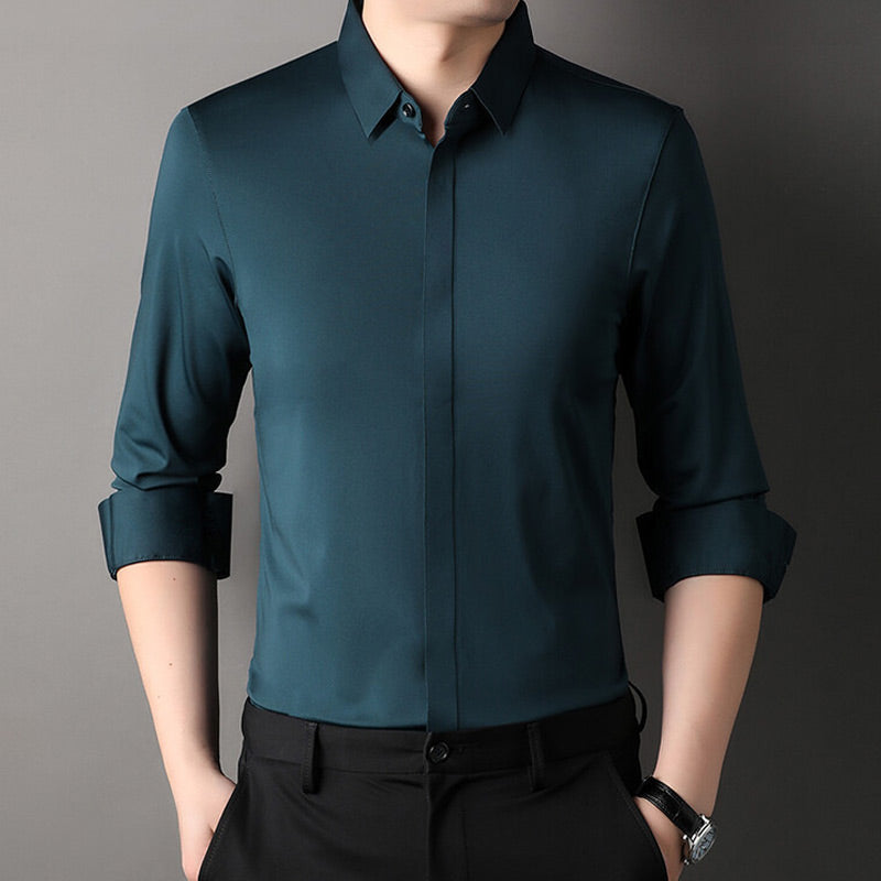 Camisa elástica que não fica com rugas