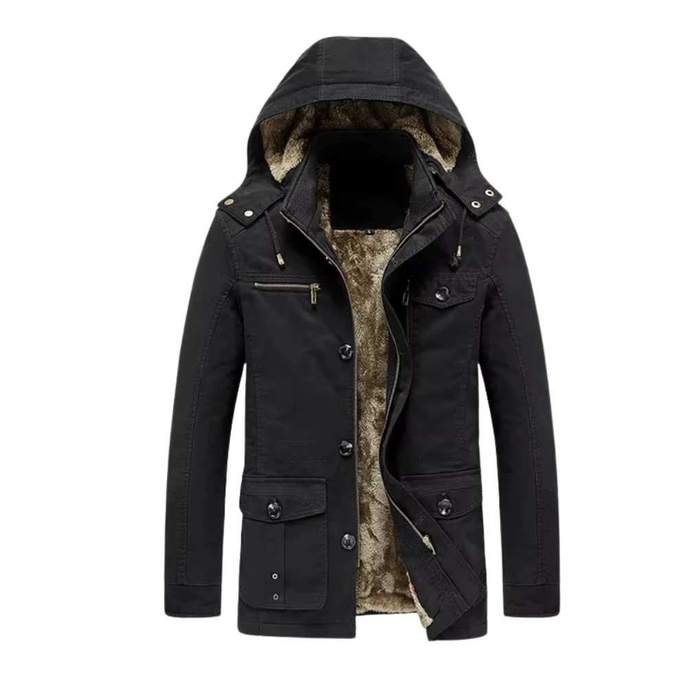 Casaco de inverno acolchoado elegante e de alta qualidade