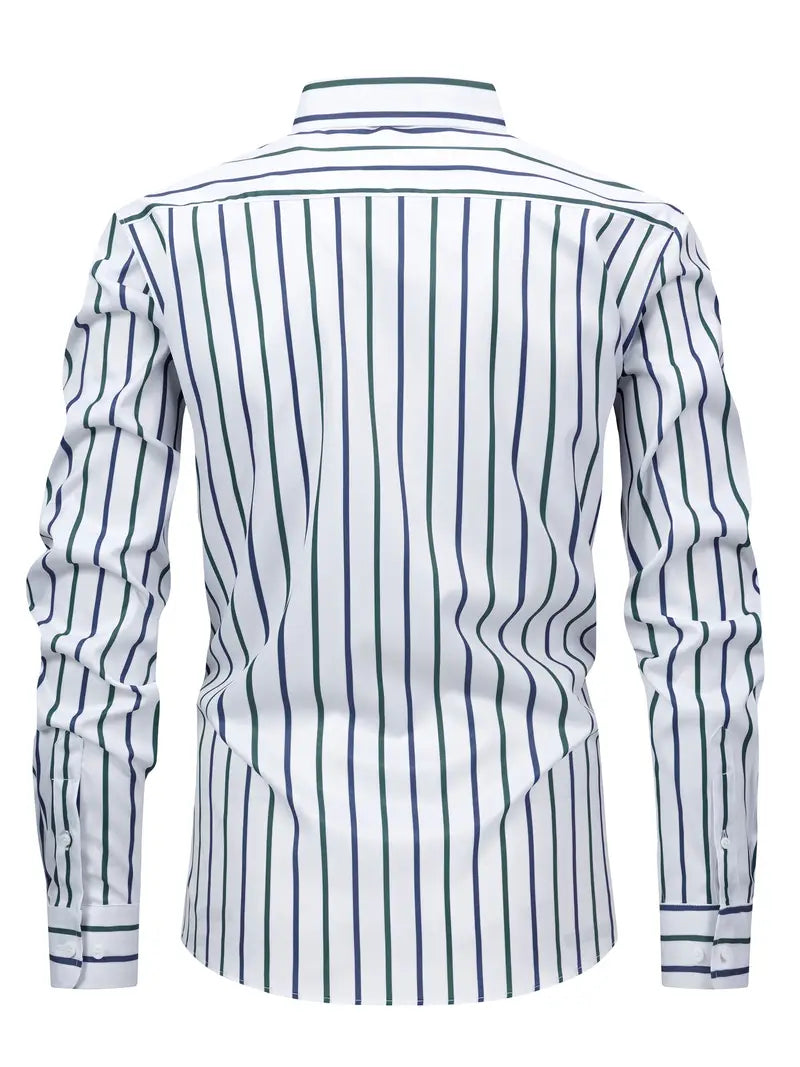 Camisa elegante às riscas