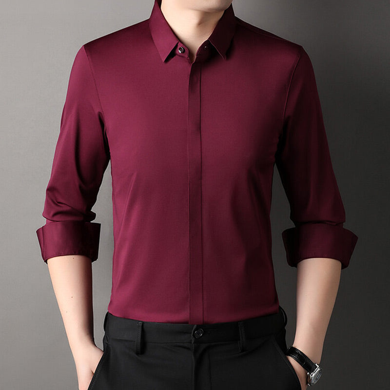 Camisa elástica que não fica com rugas