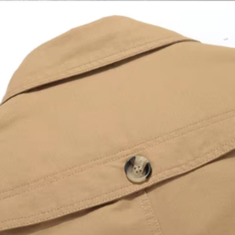 Casaco-trench elegante e acolchoado