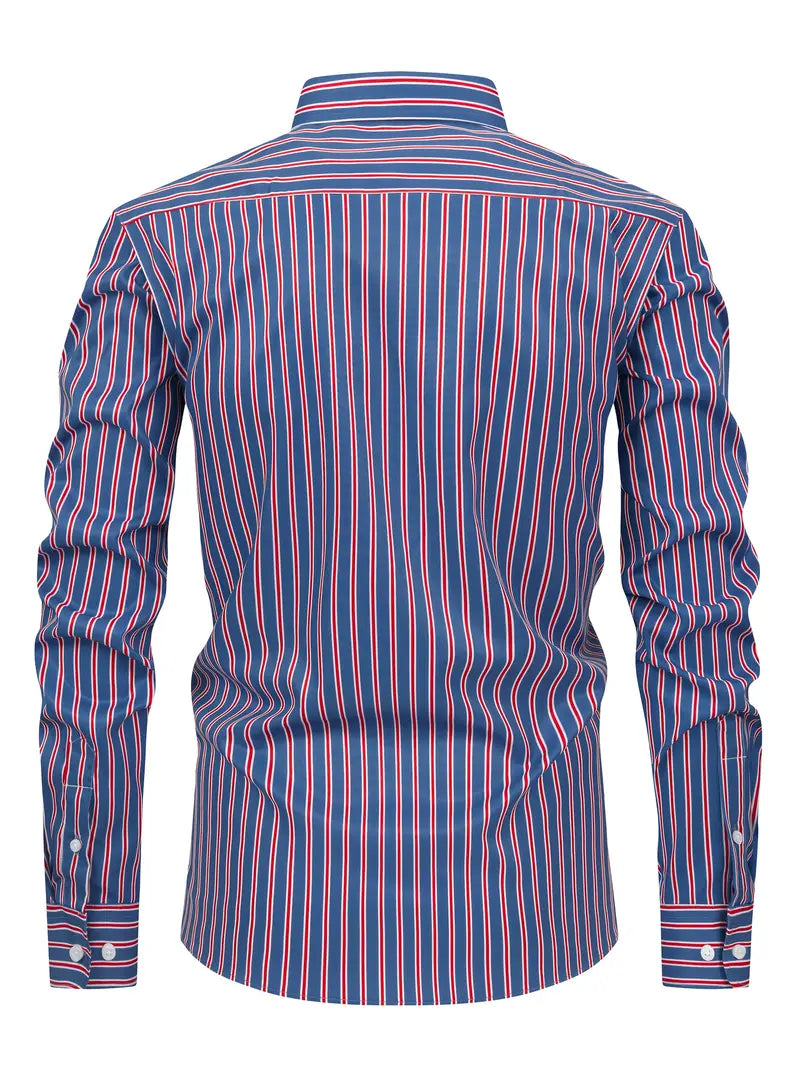 Camisa elegante às riscas