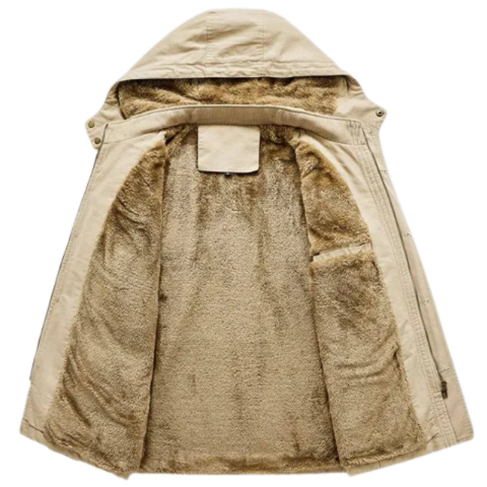 Casaco de inverno acolchoado elegante e de alta qualidade