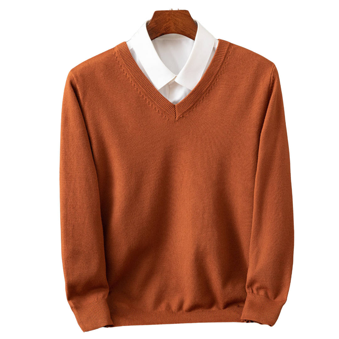 Elegant Cashmere V-Neck Pullover