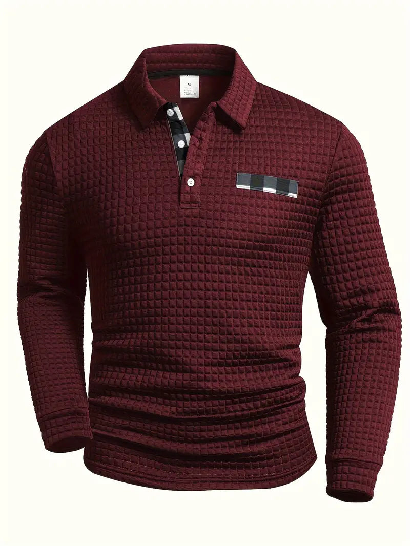 Ribbed Polo Sweater