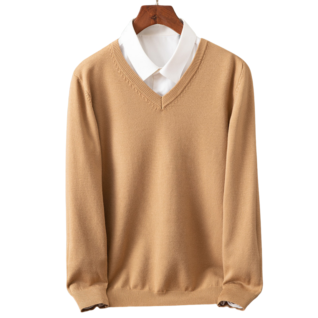 Elegant Cashmere V-Neck Pullover