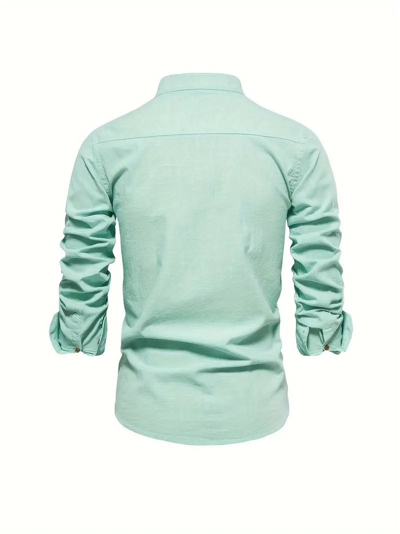 Camisa masculina elegante e respirável