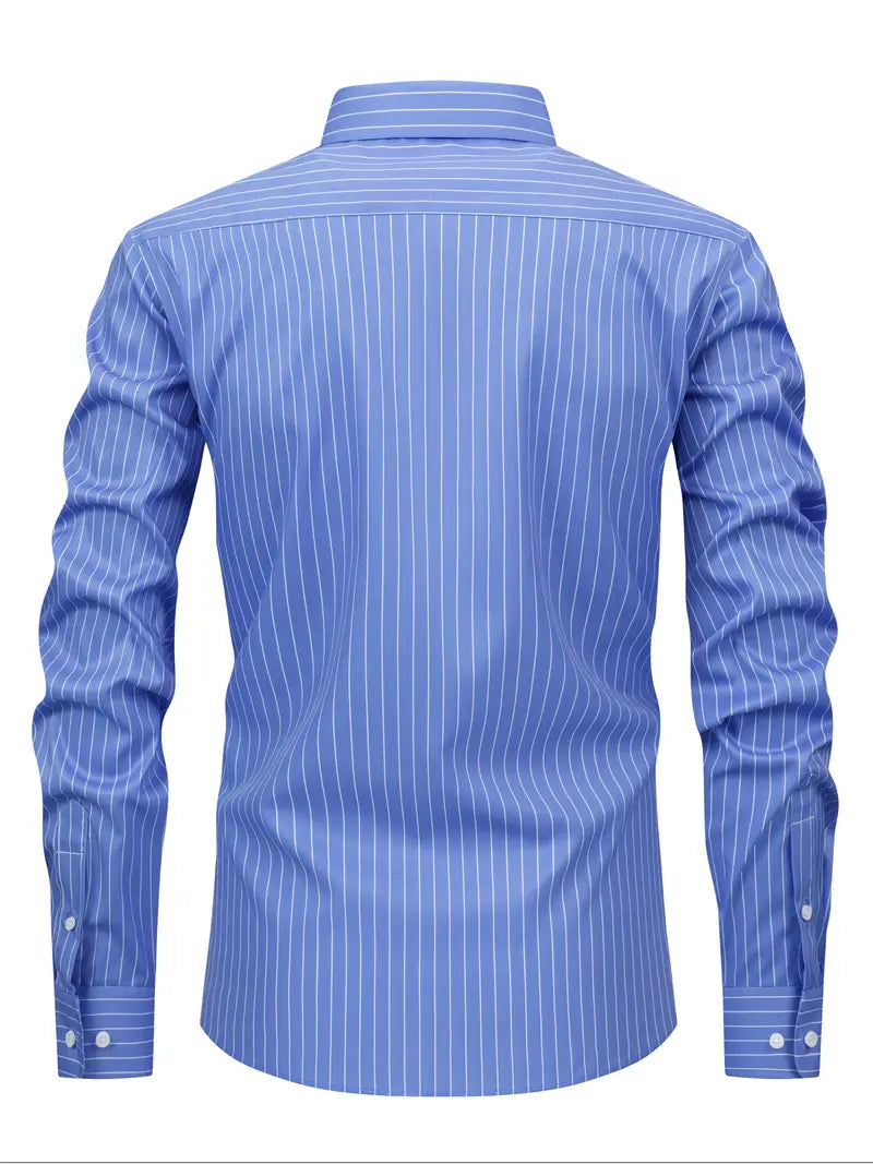 Camisa elegante às riscas