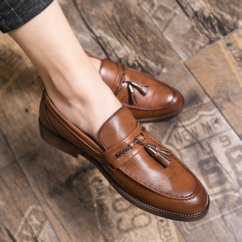 Leather Tassel Loafers