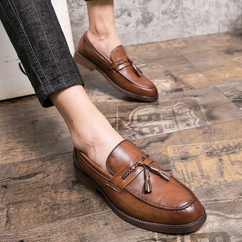 Leather Tassel Loafers