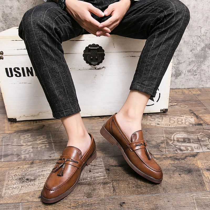 Leather Tassel Loafers
