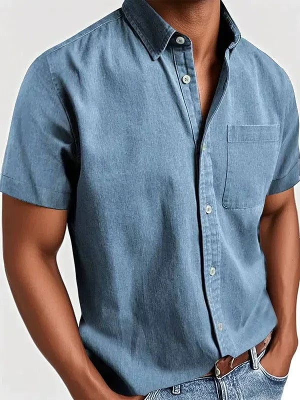 Camisa elegante de manga curta