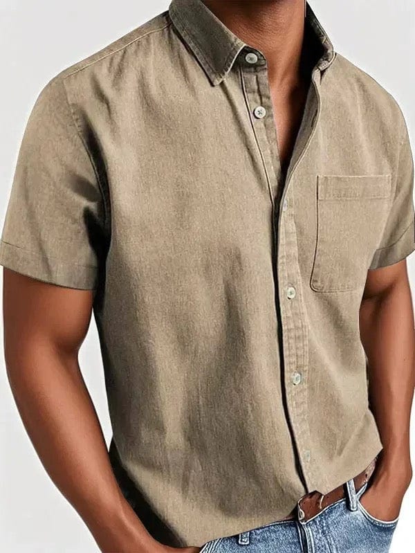 Camisa elegante de manga curta