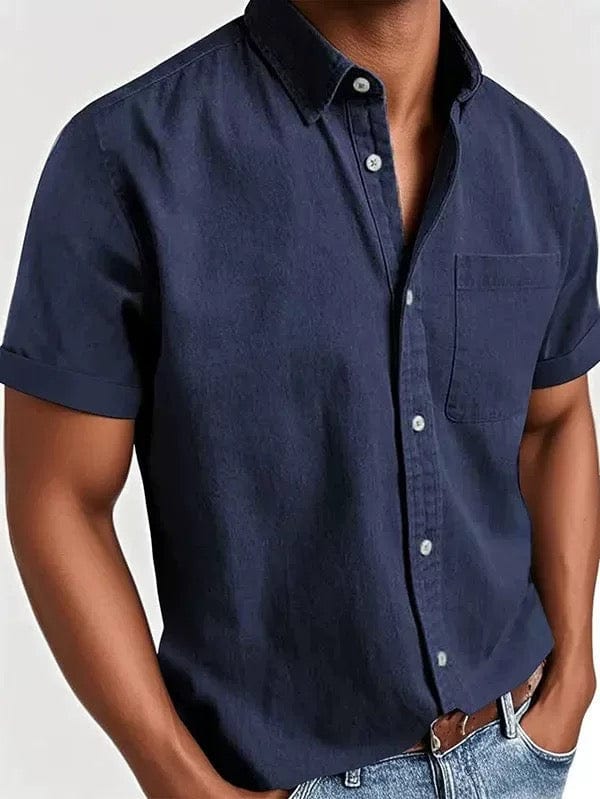 Camisa elegante de manga curta
