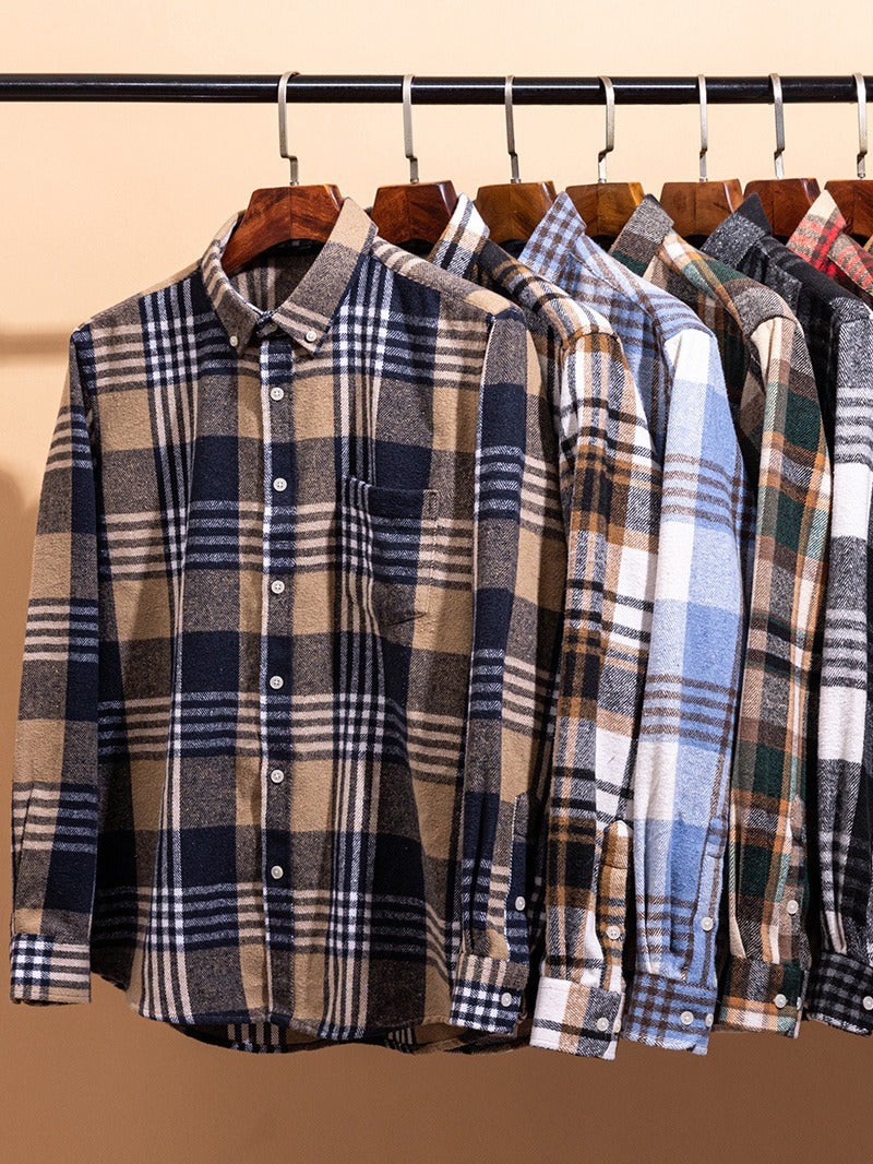 Givalli - Camisa xadrez de algodão