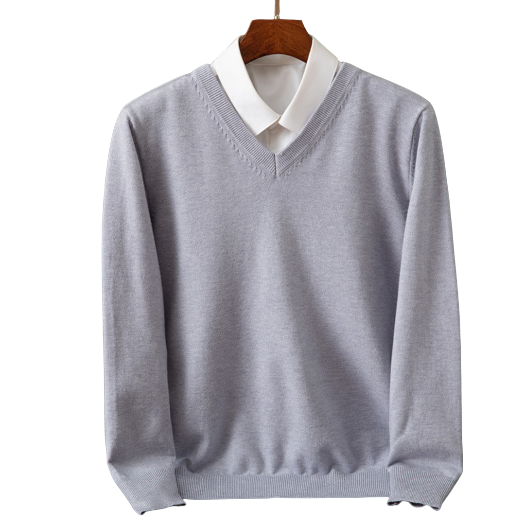 Elegant Cashmere V-Neck Pullover