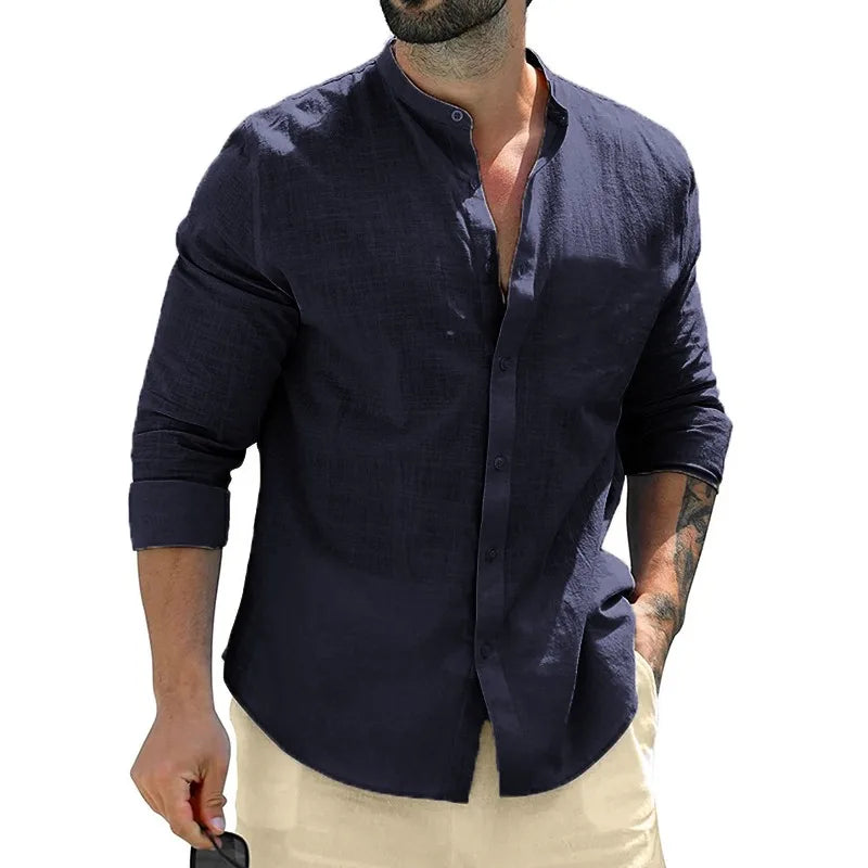 Camisa de linho para homem