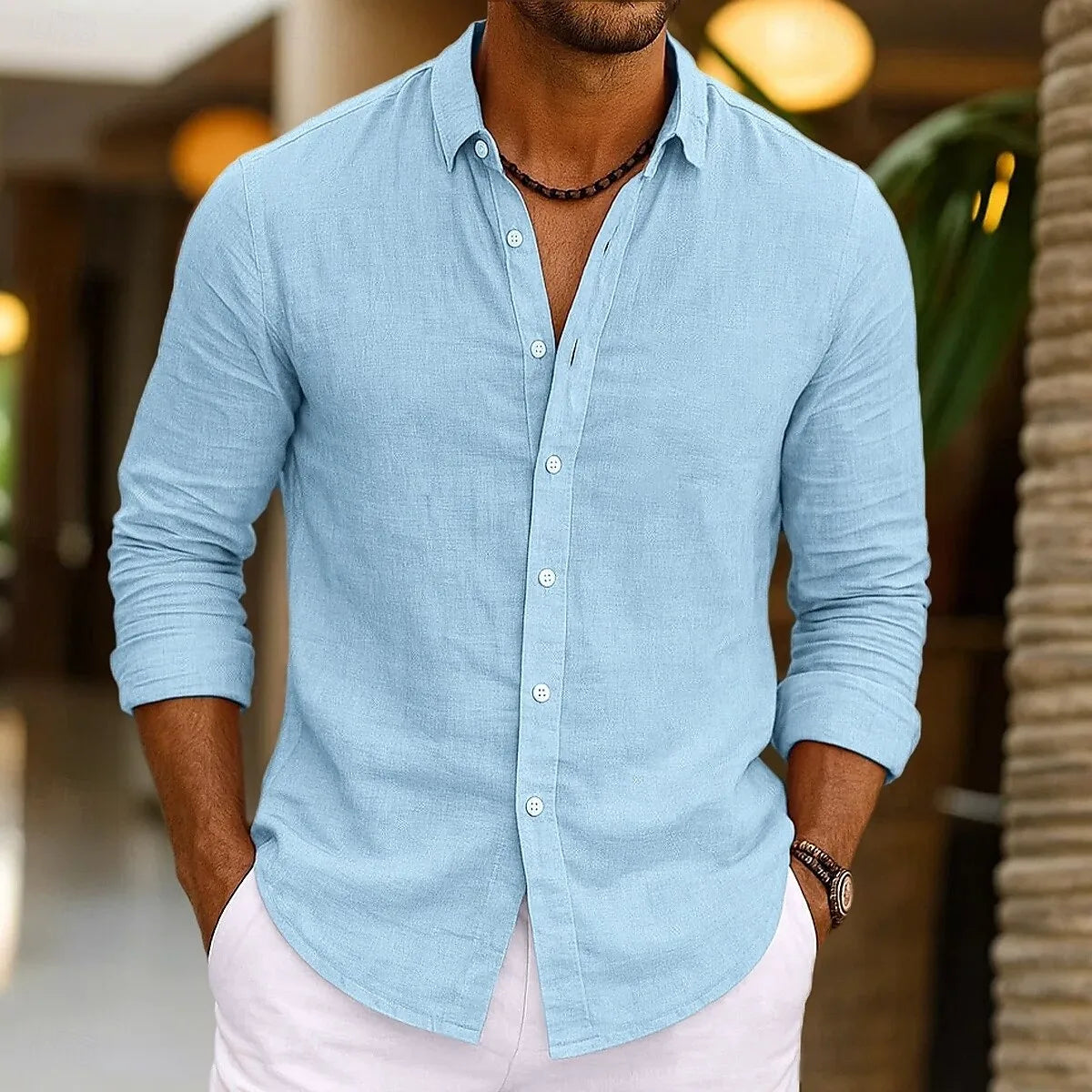 Camisa elegante de algodão