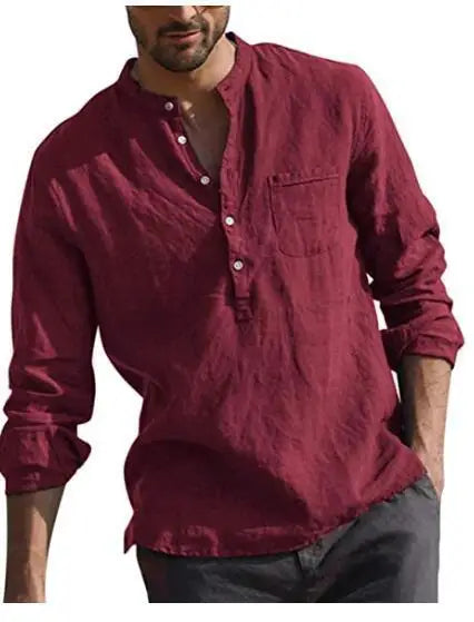Camisa de algodão respirável