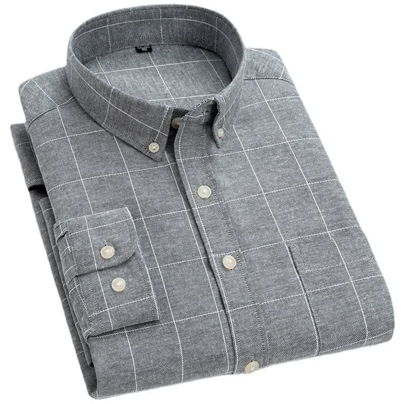 Camisa de algodão de manga comprida
