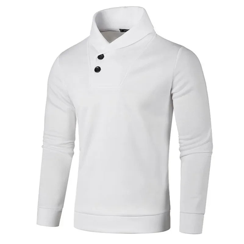 Elegant Button Turtleneck