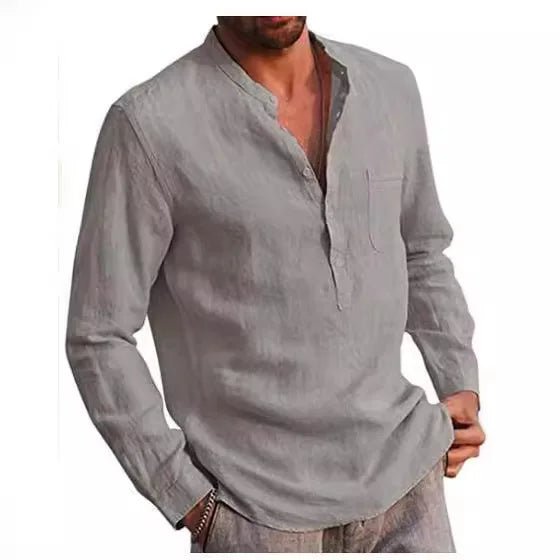 Camisa de algodão respirável