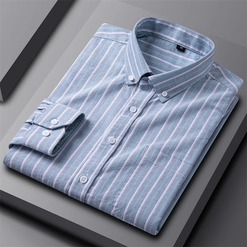 Givalli - Camisa Oxford elegante para homem