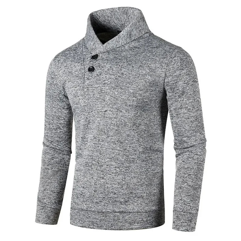 Elegant Button Turtleneck