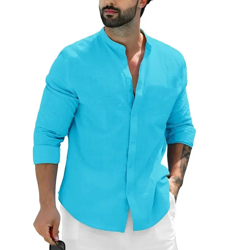Camisa informal de linho
