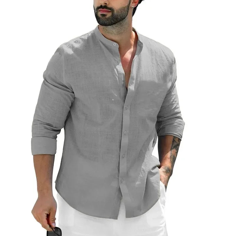 Camisa informal de linho