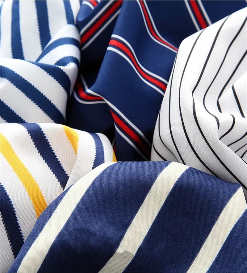 Givalli - Camisa casual às riscas para homem