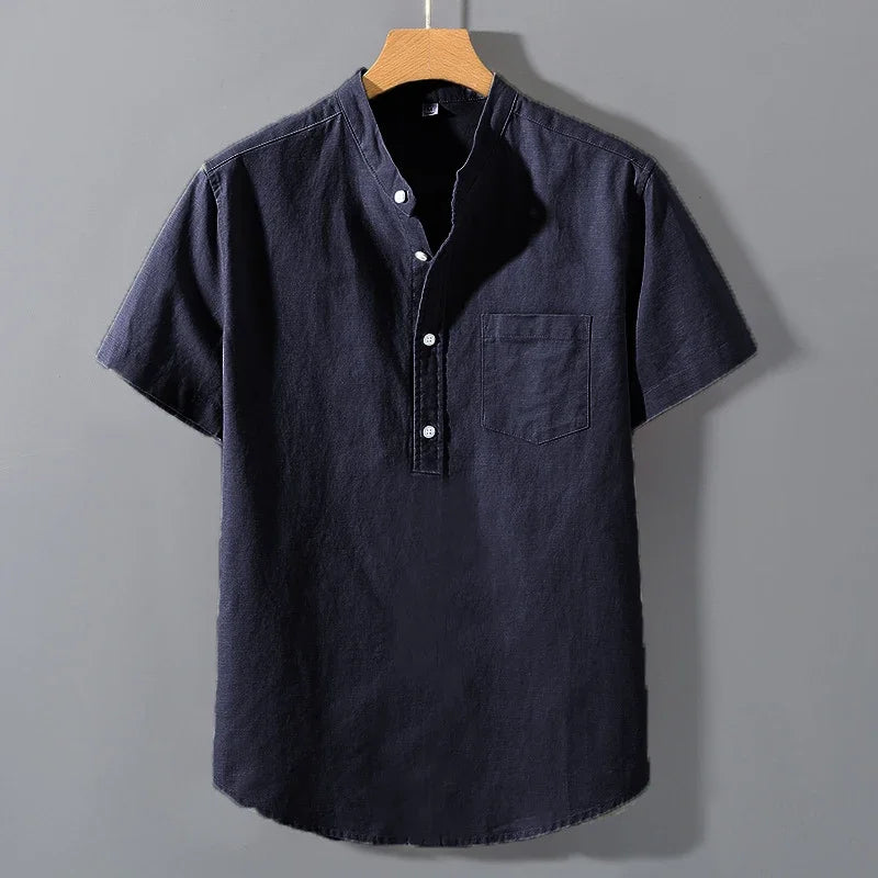Camisa de algodão de manga curta