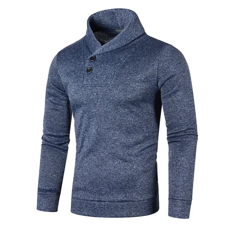 Elegant Button Turtleneck