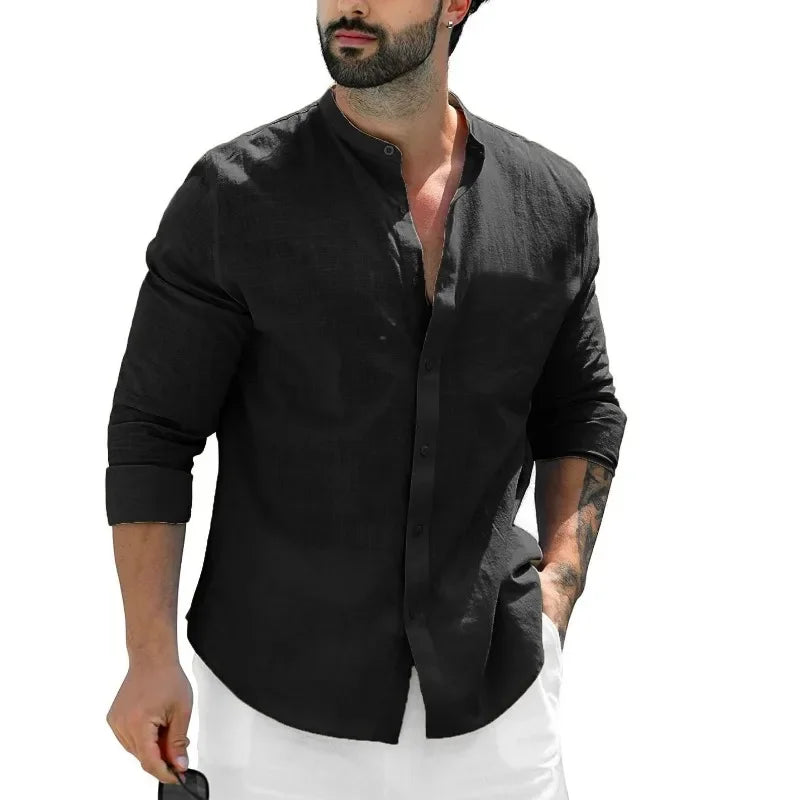 Camisa informal de linho