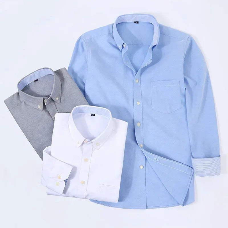 Camisa de algodão de manga comprida
