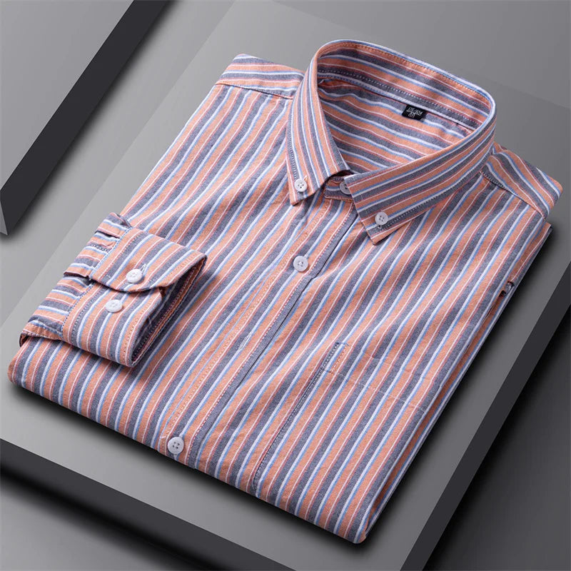 Givalli - Camisa Oxford elegante para homem