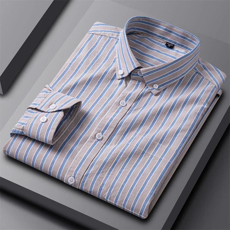 Givalli - Camisa Oxford elegante para homem