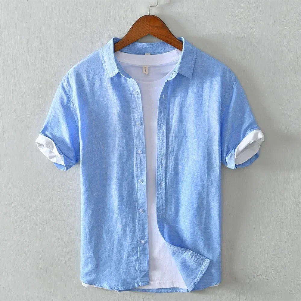 Camisa elegante de verão em linho